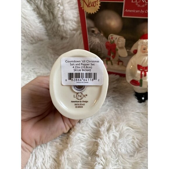 LENOX Countdown 'Till Christmas SALT & PEPPER SET ~ Brand New in Box - Picture 2 of 7